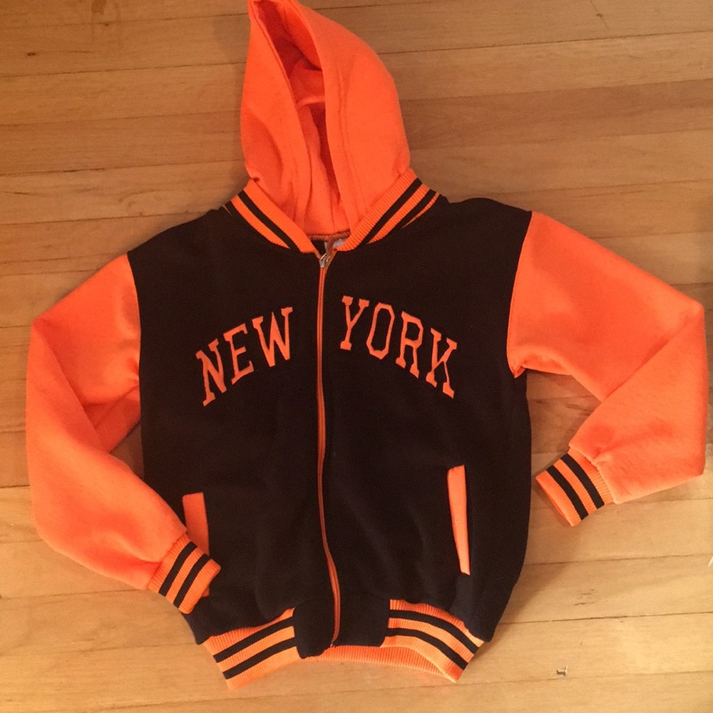 New York sweatshirt orange youth XL